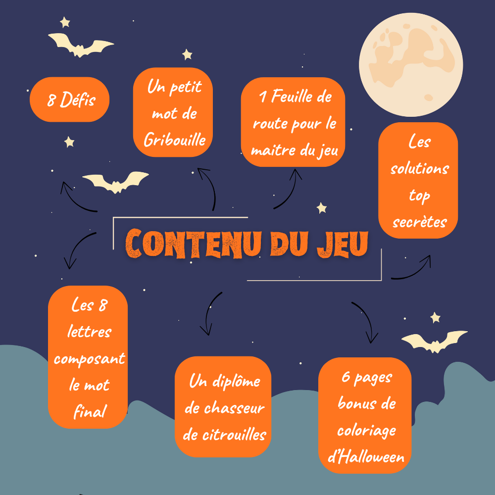 Chasse au trésor Halloween pour enfants 4-6 ans clé en main.