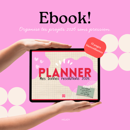 Planner “Résolutions 2026” – Une méthode simple pour tenir tes objectifs.