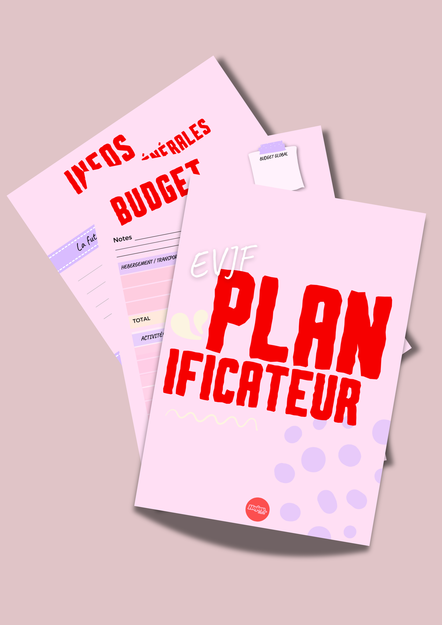 Planificateur pour Organiser un EVJF parfait ! Modifiable et prêt à imprimer.
