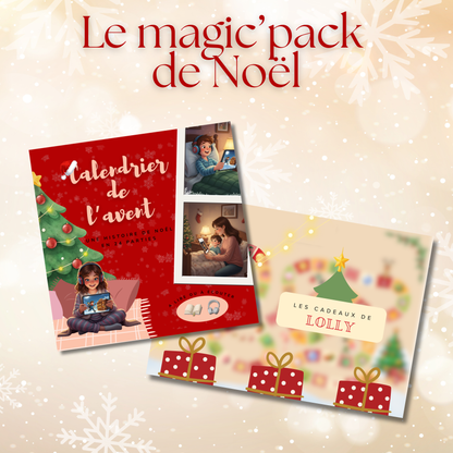 Le magic'pack de Noël ! Le calendrier de l'avent + Le jeu de plateau + 20 coloriages + une lettre pour le père Noël