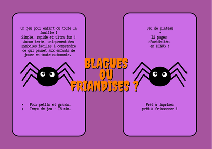 Jeu de plateau Halloween + 12 pages d'activités bonus !