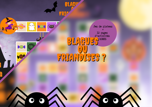 Jeu de plateau Halloween + 12 pages d'activités bonus !